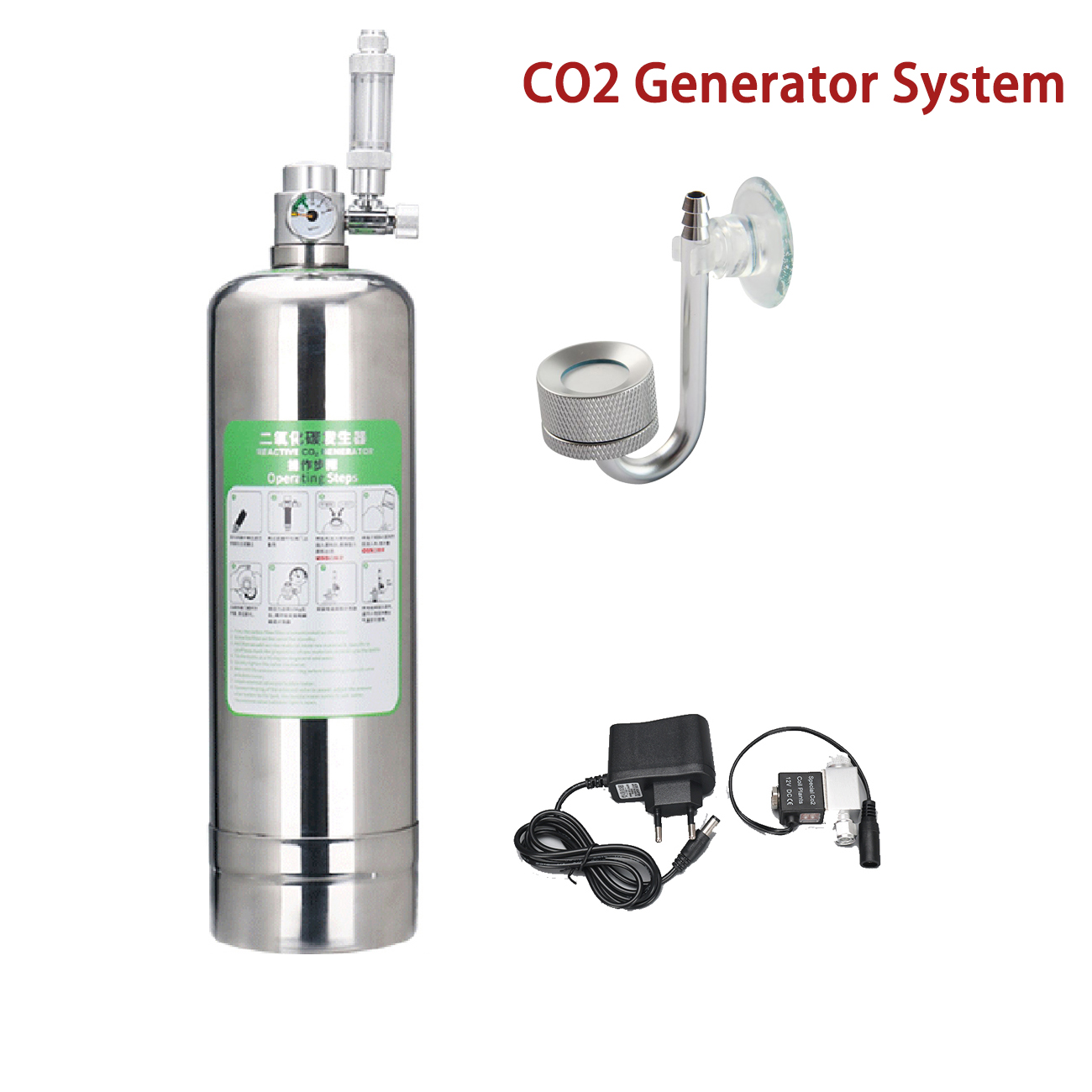 Planted Aquarium Co2 Kit - 수족관 CO2 발생기 시스템 키트, 스테인리스