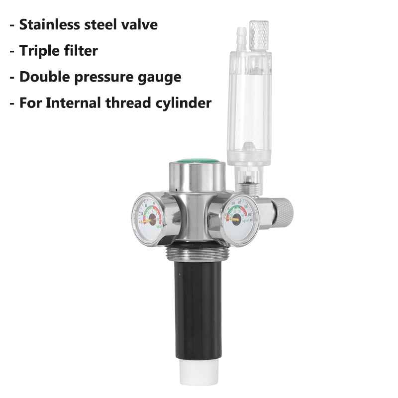 Aquael Filter Fzn - 내부 나사형 CO2 스틸 실린더 생성기