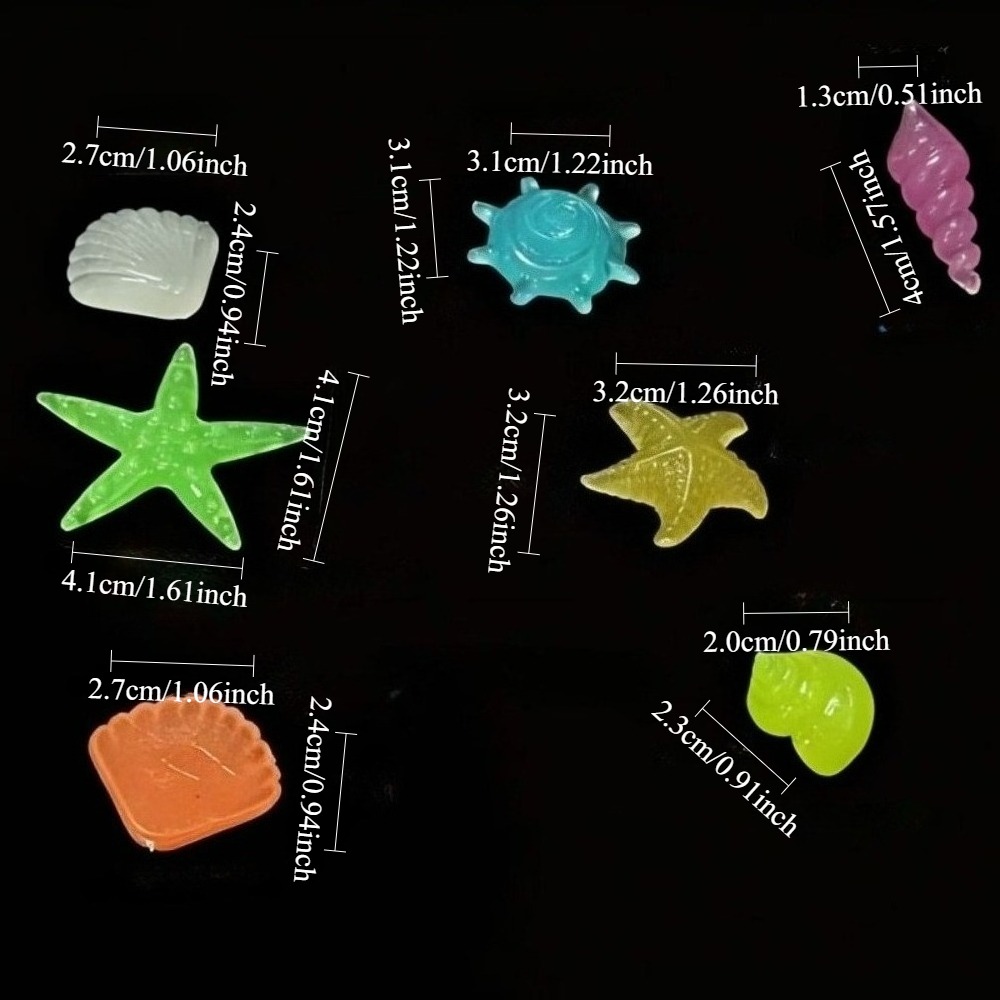 빛나는 해양석, 형광 조개껍데기, 화려한 불가사리 -  - Aquarium Plant Grow Light 리뷰 및 가격