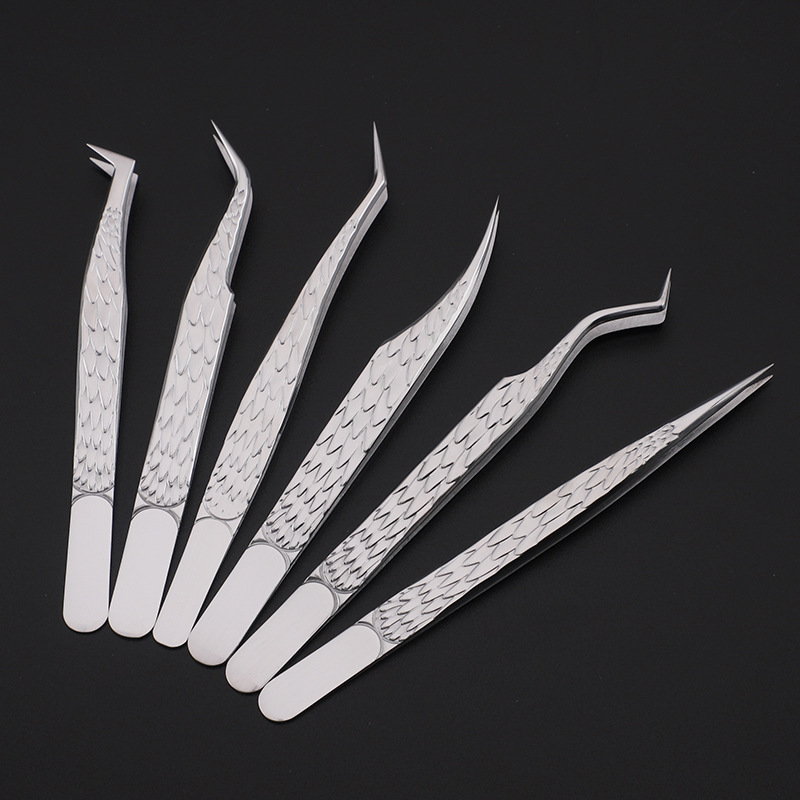 가짜 팬 속눈썹 확장을위한 6PCS 가짜 속눈썹 족집게 - Planted Clip Tweezers 리뷰 및 가격