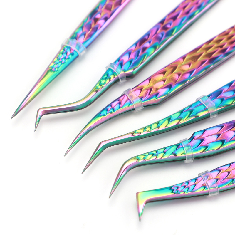 가짜 팬 속눈썹 확장을위한 6PCS 가짜 속눈썹 족집게 - Planted Clip Tweezers 리뷰 및 가격