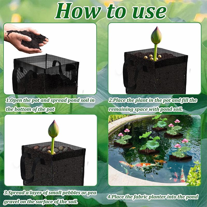 4 Pcs 블랙 메쉬 연못 심기 바구니 사각형 라운드  - Aquarium Planted 리뷰 및 가격
