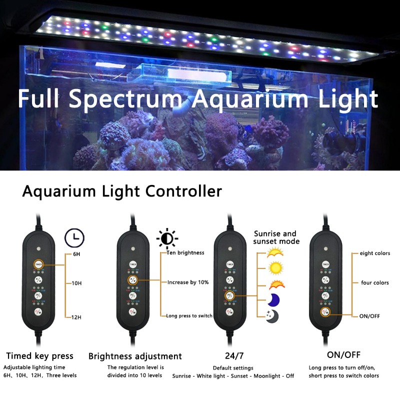 LED 어항 조명 풀 스펙트럼 식물/어초 수족관 램프  - Aquarium Plant Grow Light 리뷰 및 가격