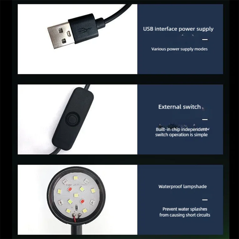 USB LED 어항 클립 램프 고투명 밝은 보조 조명  - Aquarium Plant Grow Light 리뷰 및 가격