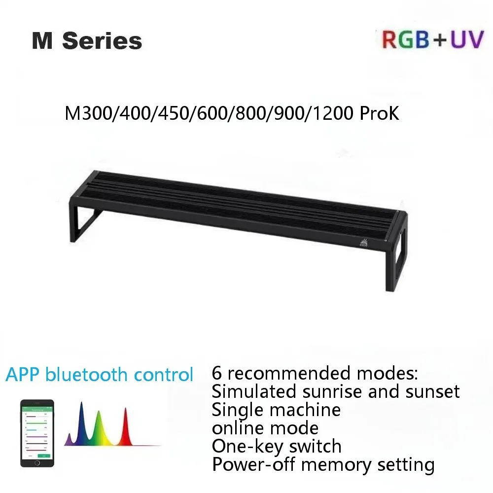 위크 아쿠아 M 시리즈 RGB+UV 수초등 블루투스 앱 - Aquarium Plant Grow Light 리뷰 및 가격